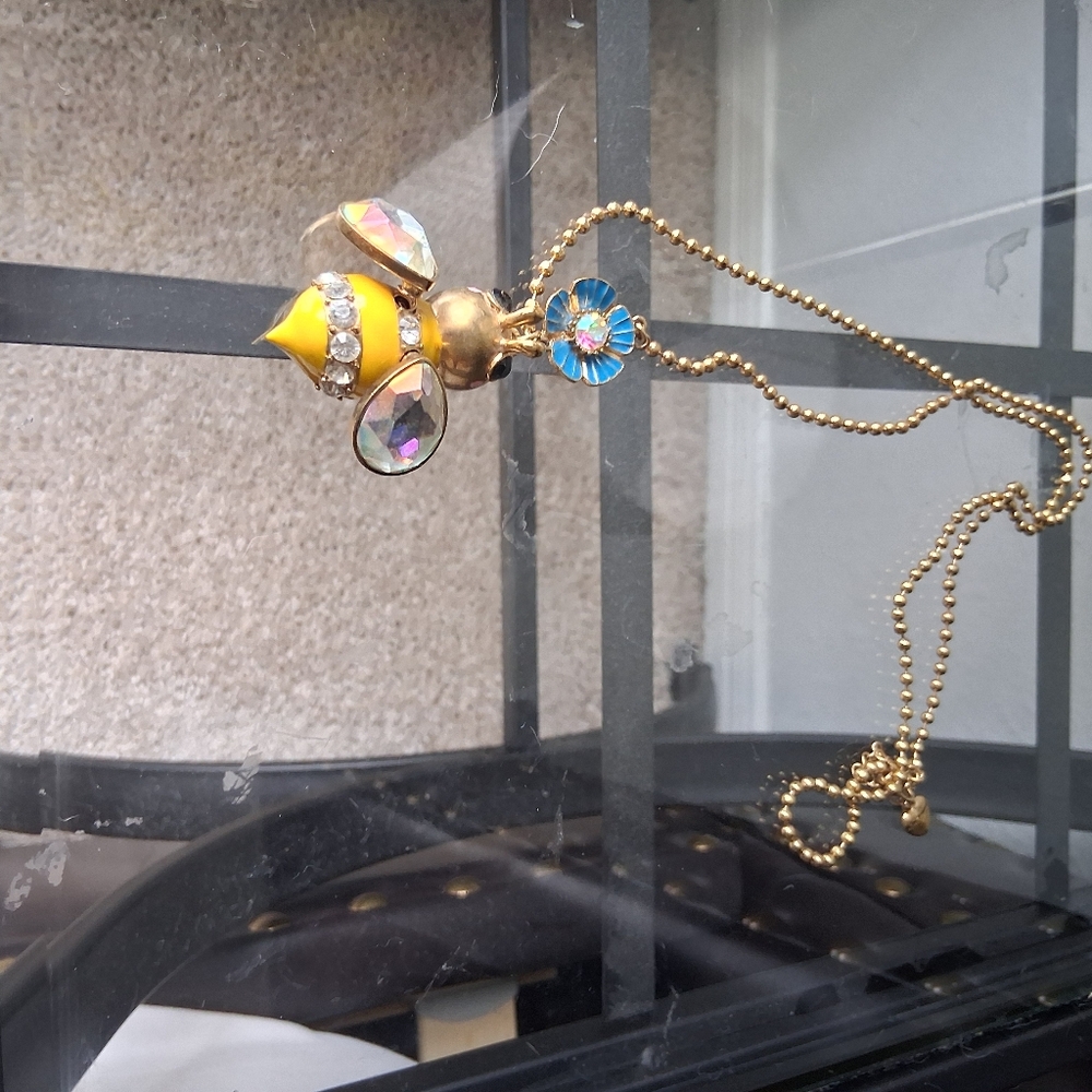 Betsey Johnson Gold and Yellow Charm Necklace